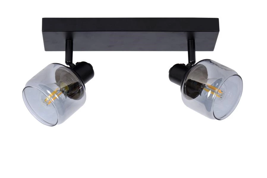 Lucide BJORN - Ceiling spotlight - 2xE14 - Black - turned off